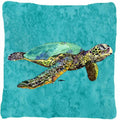 Turtle Decorative Throw Pillow 14x14 Indoor Outdoor Accent Cushion, Fabric Cover with Insert for Sofa, Bed, Porch & Living Room