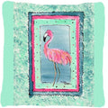 Bird - Flamingo Decorative Throw Pillow 14x14 Indoor Outdoor Accent Cushion, Fabric Cover with Insert for Sofa, Bed, Porch & Living Room