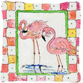 Bird - Flamingo Decorative Throw Pillow 14x14 Indoor Outdoor Accent Cushion, Fabric Cover with Insert for Sofa, Bed, Porch & Living Room