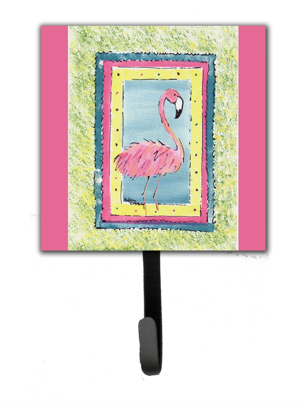 Bird - Flamingo Leash or Key Holder Wall Hooks, Key Hooks Holder, Coat Rack Wall Mount, Coat Hooks, Hooks for Hanging Keys, Towels, Aprons, Leashes