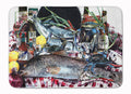 Fish and Beers from New Orleans Memory Foam Kitchen Mat Machine Washable Anti-Fatigue Cushion Comfort Bath or Kitchen Rug