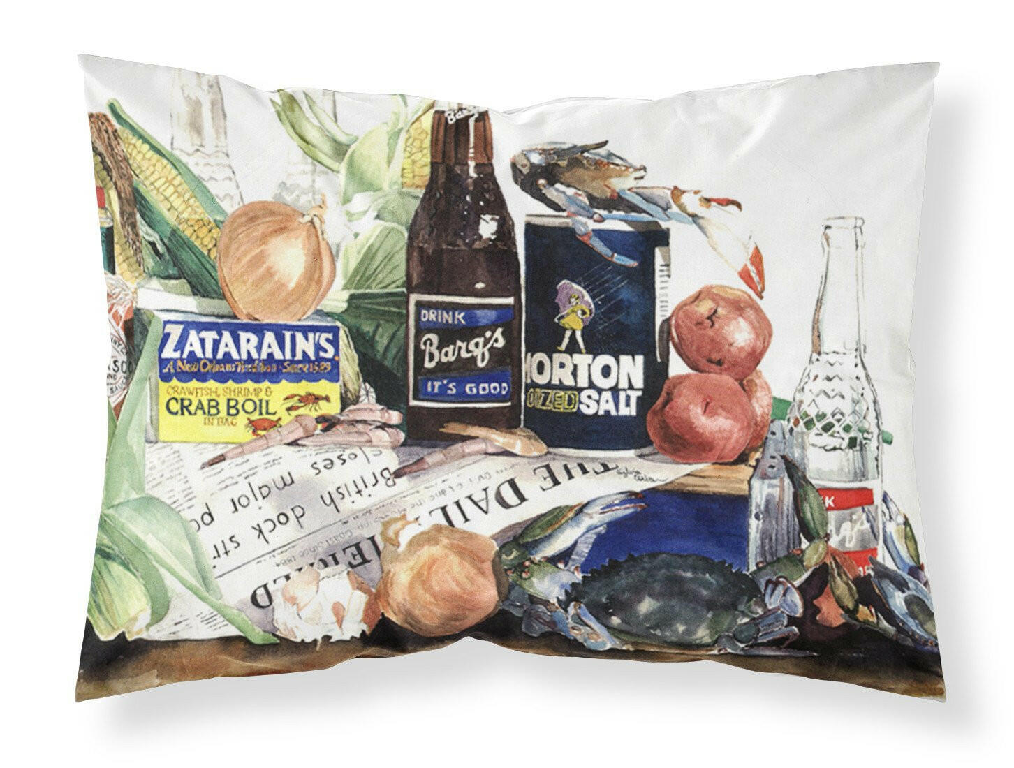 Barq's, Crabs, and spices Standard Pillowcase Lightweight Super Soft Easy Care Decorative Artwork Pillowcase, Standard