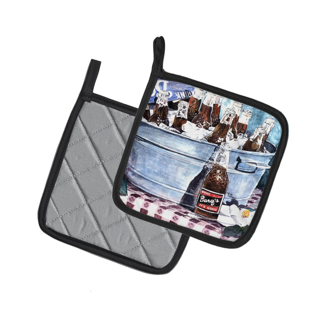 Barq's and old washtub Pot Holder Set of 2 Heat Resistant Quilted Hot Pads 7.5 x 7.5 Inch, Insulated Kitchen Trivets for Cooking & Baking