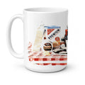 Barq's oysters Ceramic Coffee Mug 15 oz Decorative Large C Handle Mug Cup for Tea, Cocoa Hot Chocolate