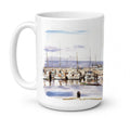 Pass Bait Shop Ceramic Coffee Mug 15 oz Decorative Large C Handle Mug Cup for Tea, Cocoa Hot Chocolate