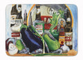 Eggplant and New Orleans Beers  Memory Foam Kitchen Mat Machine Washable Anti-Fatigue Cushion Comfort Bath or Kitchen Rug