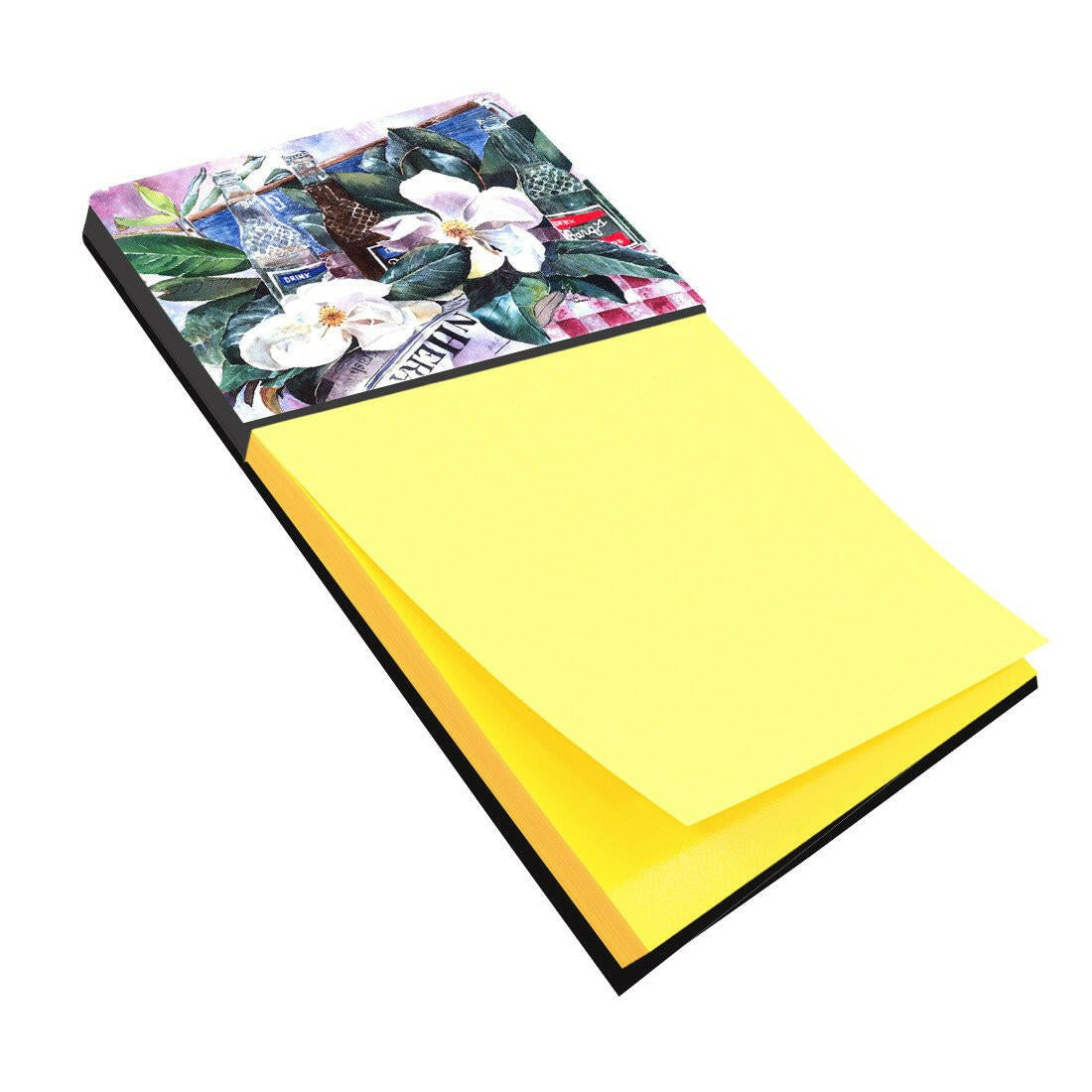 Barq's and Magnolia Watercolor Sticky Note Holder Refillable Dispenser Desk Accessory 3x3 Pad Gift
