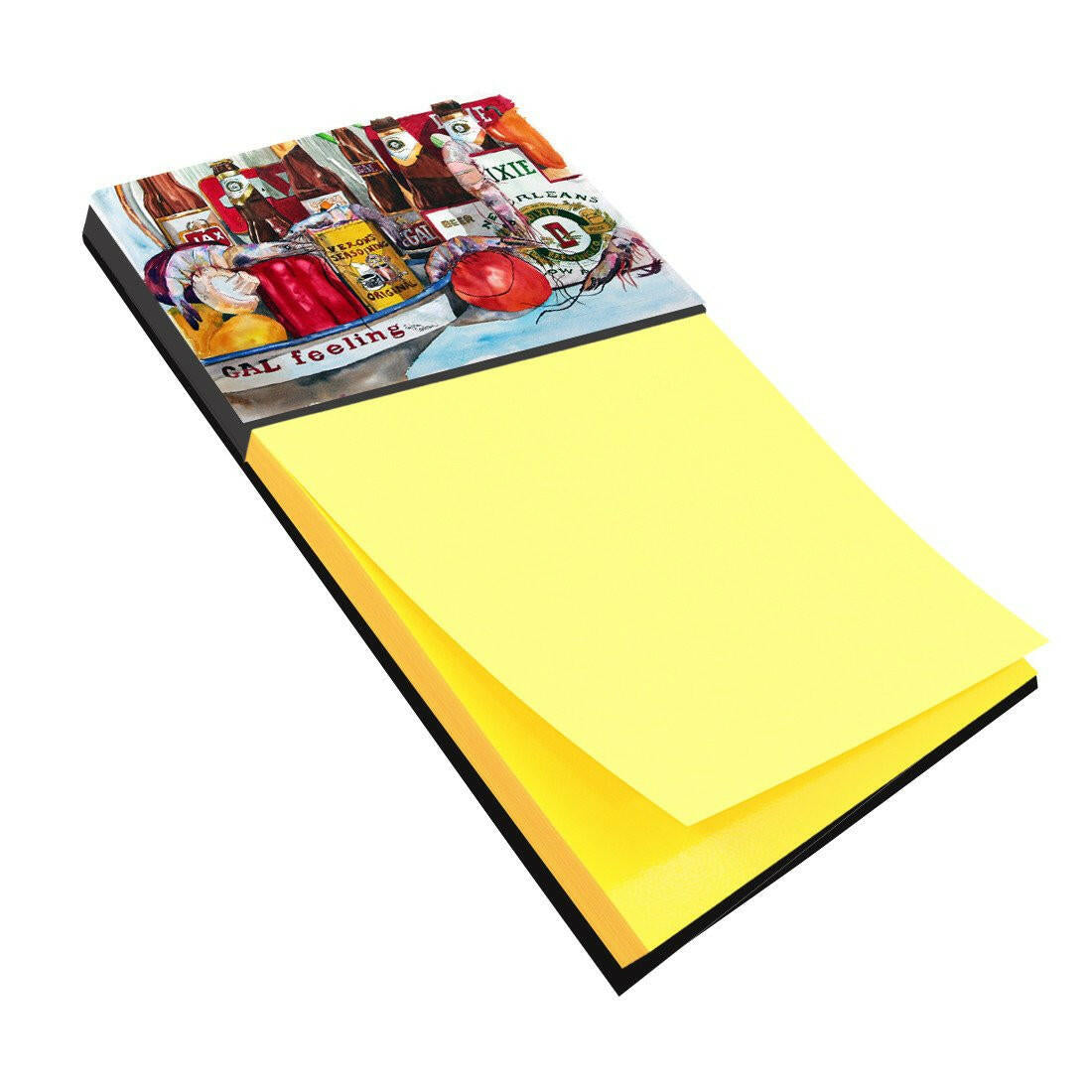 Veron's and New Orleans Beers Watercolor Sticky Note Holder Refillable Dispenser Desk Accessory 3x3 Pad Gift