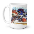 Sports on the Beach Ceramic Coffee Mug 15 oz Decorative Large C Handle Mug Cup for Tea, Cocoa Hot Chocolate