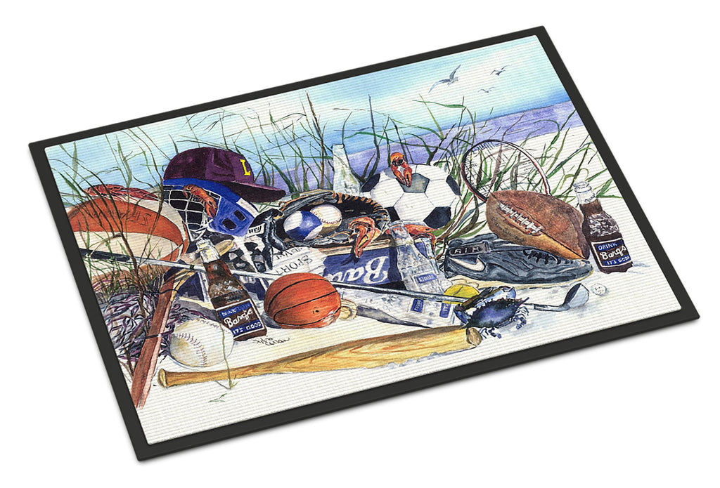 Sports on the Beach Doormat Indoor Outdoor 24H X 36W Front Door Mat Rugs for Entryway, Non Slip Washable Low Pile,