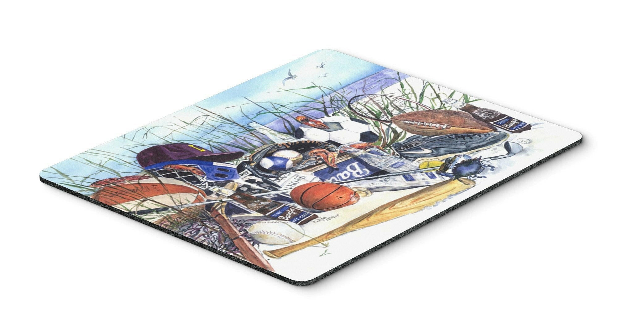 Sports on the Beach Mouse Pad, Heat Resistant Trivet Hot Pad , Non Slip Rubber Desk Mat, Kitchen Counter Protector, Home Office Decor Gift