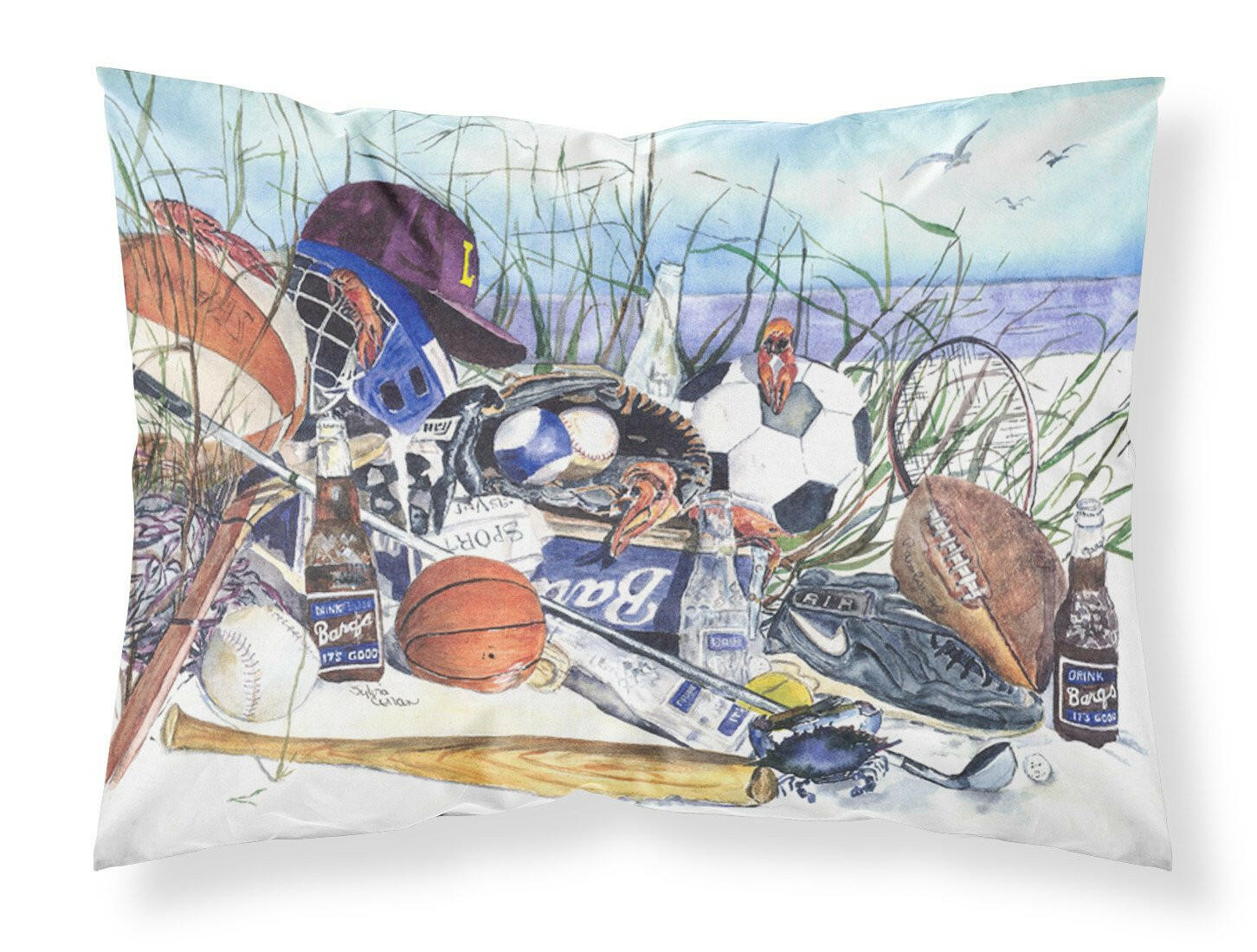 Sports on the Beach Standard Pillowcase Lightweight Super Soft Easy Care Decorative Artwork Pillowcase, Standard