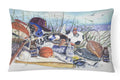 Sports on the Beach Decorative Throw Pillow 12x16 Indoor Outdoor Accent Cushion, Fabric Cover with Insert for Sofa, Bed, Porch & Living Room