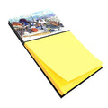 Sports on the Beach Watercolor Sticky Note Holder Refillable Dispenser Desk Accessory 3x3 Pad Gift