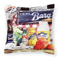 Blue Plate Mayonaise, Barq's and a tomato sandwich Decorative Throw Pillow 14x14 Indoor Outdoor Accent Cushion, Fabric Cover with Insert for Sofa, Bed, Porch & Living Room