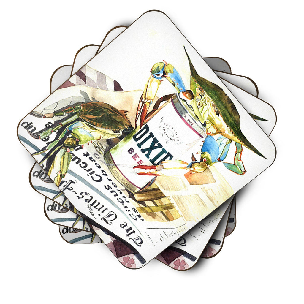 Dixie Beer Foam Coasters Set of 4 Cup Coasters for Indoor Outdoor, Tabletop Protection, Anti Slip, Mouse pad Material