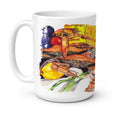 Veron's and Crabs Ceramic Coffee Mug 15 oz Decorative Large C Handle Mug Cup for Tea, Cocoa Hot Chocolate