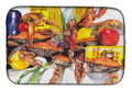 Veron's and Crabs Dish Drying Mat Absorbent Dish Drying Mat Pad for Kitchen Counter Dish Drainer Mat for Countertop, 14 x 21", Multicolor