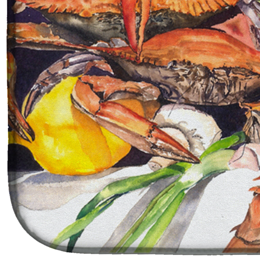 Veron's and Crabs Dish Drying Mat Absorbent Dish Drying Mat Pad for Kitchen Counter Dish Drainer Mat for Countertop, 14 x 21", Multicolor