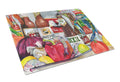 New Orleans Beers and Spices Cutting Board Tempered Glass Kitchen Cutting Surface, Heat Resistant Chopping, Non-Slip Feet, Food Prep & Serving