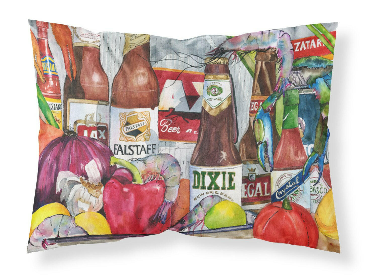 New Orleans Beers and Spices Standard Pillowcase Lightweight Super Soft Easy Care Decorative Artwork Pillowcase, Standard