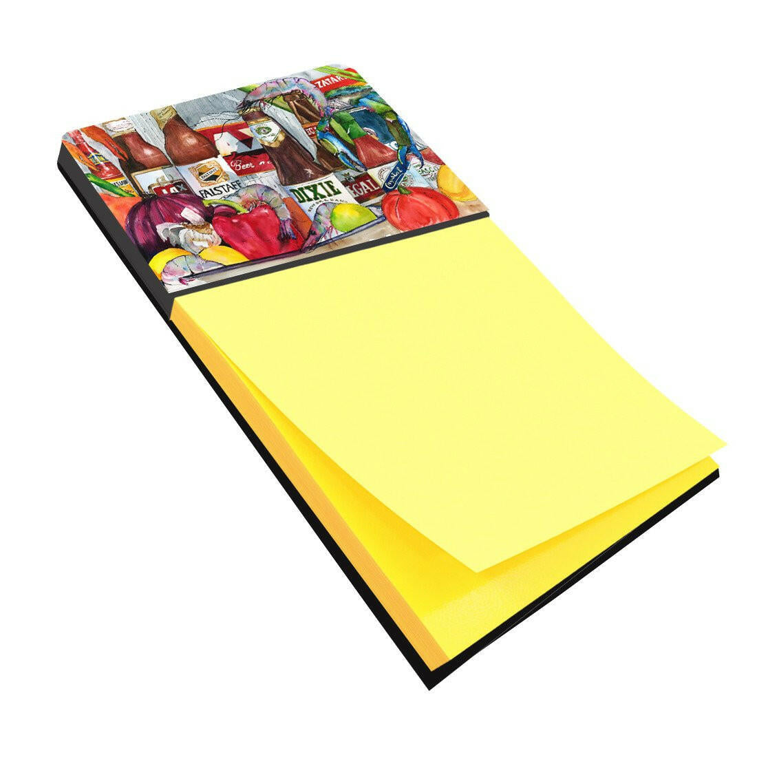 New Orleans Beers and Spices Watercolor Sticky Note Holder Refillable Dispenser Desk Accessory 3x3 Pad Gift
