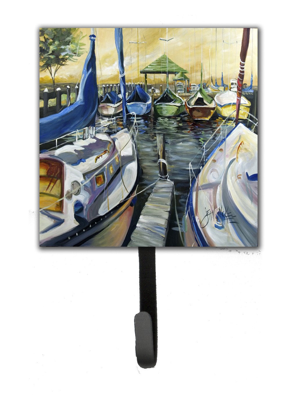 Seven Boats Sailboats Leash or Key Holder Wall Hooks, Key Hooks Holder, Coat Rack Wall Mount, Coat Hooks, Hooks for Hanging Keys, Towels, Aprons, Leashes