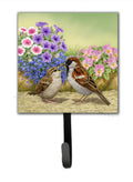 House Sparrows Feeding Time Leash or Key Holder Wall Hooks, Key Hooks Holder, Coat Rack Wall Mount, Coat Hooks, Hooks for Hanging Keys, Towels, Aprons, Leashes