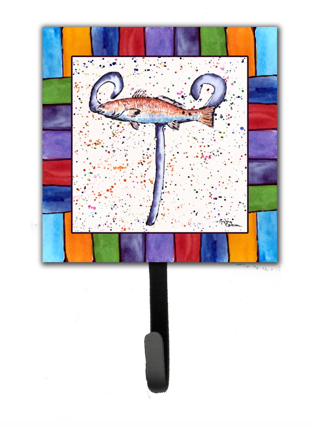 Beach and Seafood Letter T Leash or Key Holder Wall Hooks, Key Hooks Holder, Coat Rack Wall Mount, Coat Hooks, Hooks for Hanging Keys, Towels, Aprons, Leashes