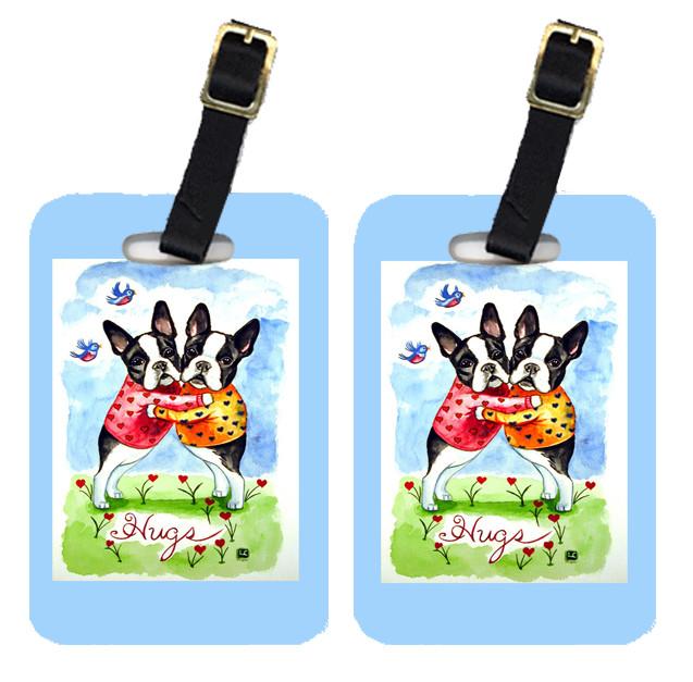 Hugs Boston Terrier Luggage Tag