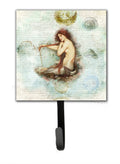 Beach Mermaid Sitting Leash or Key Holder Wall Hooks, Key Hooks Holder, Coat Rack Wall Mount, Coat Hooks, Hooks for Hanging Keys, Towels, Aprons, Leashes