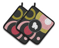 Pot Holder Set of 2 Heat Resistant Quilted Hot Pads 7.5 x 7.5 Inch, Insulated Kitchen Trivets for Cooking & Baking
