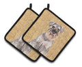 German Shepherd Pot Holder Set of 2 Heat Resistant Quilted Hot Pads 7.5 x 7.5 Inch, Insulated Kitchen Trivets for Cooking & Baking