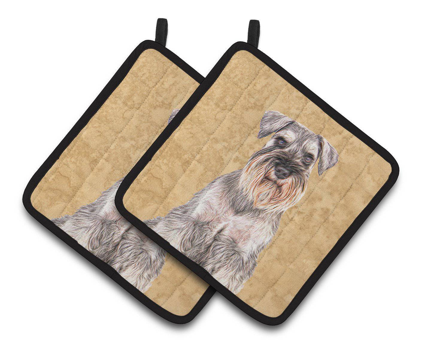 German Shepherd Pot Holder Set of 2 Heat Resistant Quilted Hot Pads 7.5 x 7.5 Inch, Insulated Kitchen Trivets for Cooking & Baking