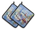 Towering Q Sailboats Pot Holder Set of 2 Heat Resistant Quilted Hot Pads 7.5 x 7.5 Inch, Insulated Kitchen Trivets for Cooking & Baking