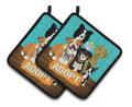 Adopt Pets Adoption Pot Holder Set of 2 Heat Resistant Quilted Hot Pads 7.5 x 7.5 Inch, Insulated Kitchen Trivets for Cooking & Baking