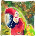 Parrot  Parrot Head Decorative Throw Pillow 14x14 Indoor Outdoor Accent Cushion, Fabric Cover with Insert for Sofa, Bed, Porch & Living Room