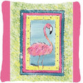 Bird - Flamingo Decorative Throw Pillow 14x14 Indoor Outdoor Accent Cushion, Fabric Cover with Insert for Sofa, Bed, Porch & Living Room