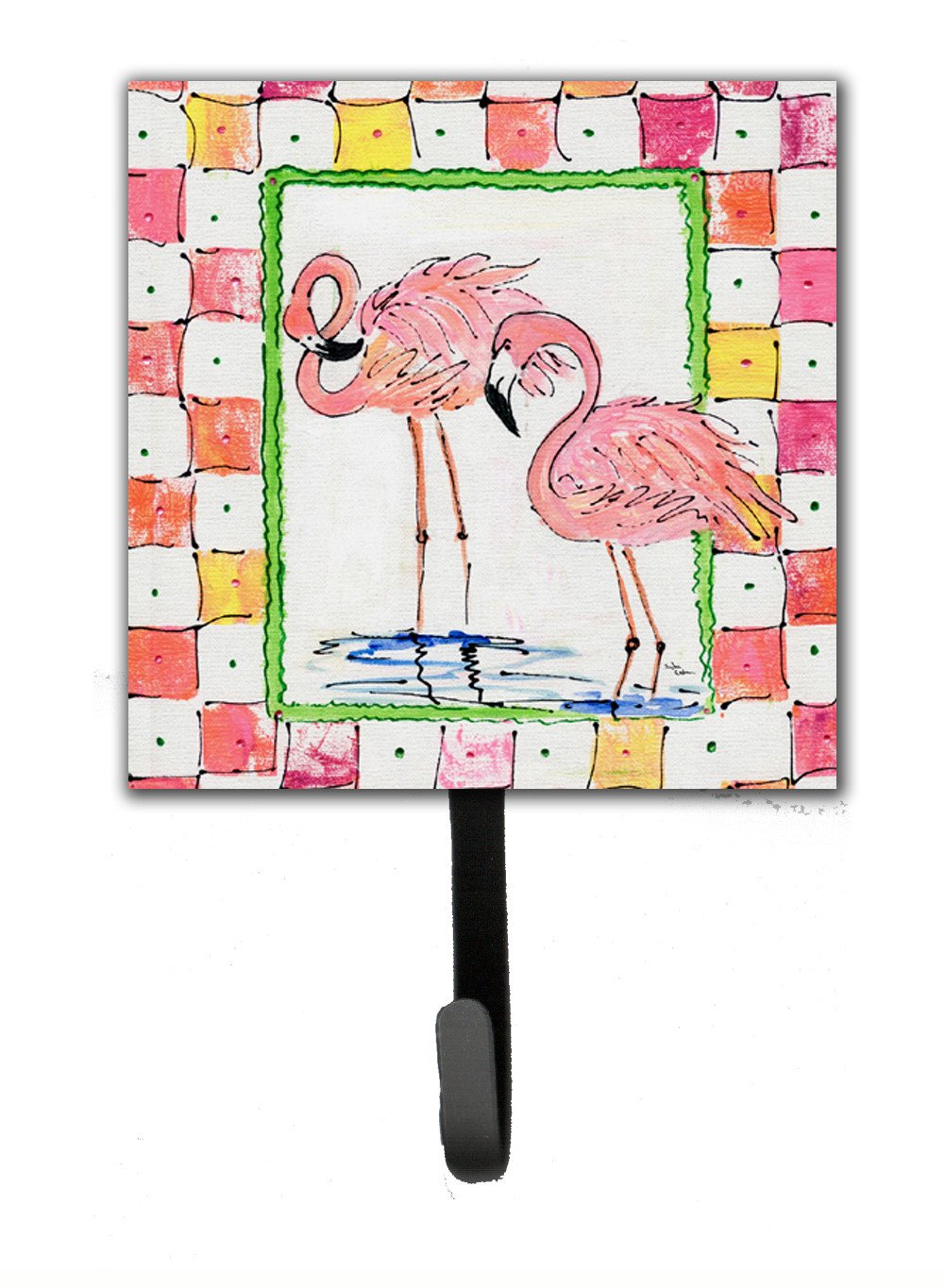 Bird - Flamingo Leash or Key Holder Wall Hooks, Key Hooks Holder, Coat Rack Wall Mount, Coat Hooks, Hooks for Hanging Keys, Towels, Aprons, Leashes