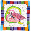 Beach and Seafood Letter Q Decorative Throw Pillow 14x14 Indoor Outdoor Accent Cushion, Fabric Cover with Insert for Sofa, Bed, Porch & Living Room
