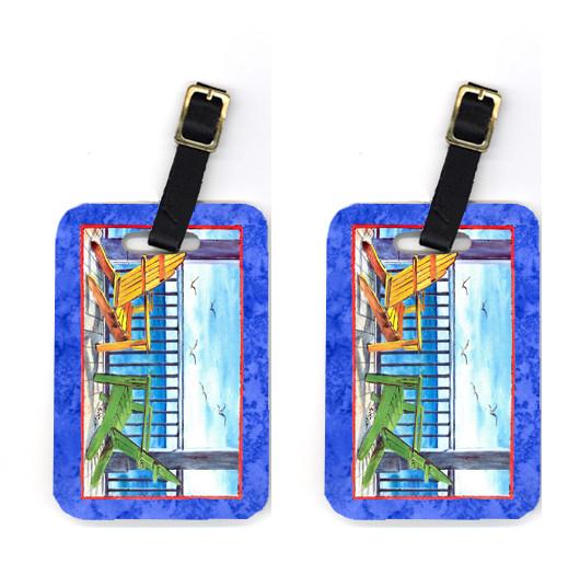 Adirondack Chairs Blue Luggage Tag