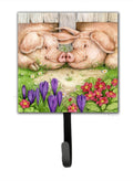 Pigs Nose To Nose by Debbie Cook Leash or Key Holder Wall Hooks, Key Hooks Holder, Coat Rack Wall Mount, Coat Hooks, Hooks for Hanging Keys, Towels, Aprons, Leashes