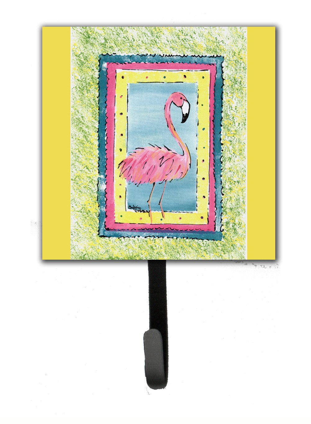 Bird - Flamingo Leash or Key Holder Wall Hooks, Key Hooks Holder, Coat Rack Wall Mount, Coat Hooks, Hooks for Hanging Keys, Towels, Aprons, Leashes