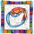 Beach and Seafood Letter O Decorative Throw Pillow 14x14 Indoor Outdoor Accent Cushion, Fabric Cover with Insert for Sofa, Bed, Porch & Living Room