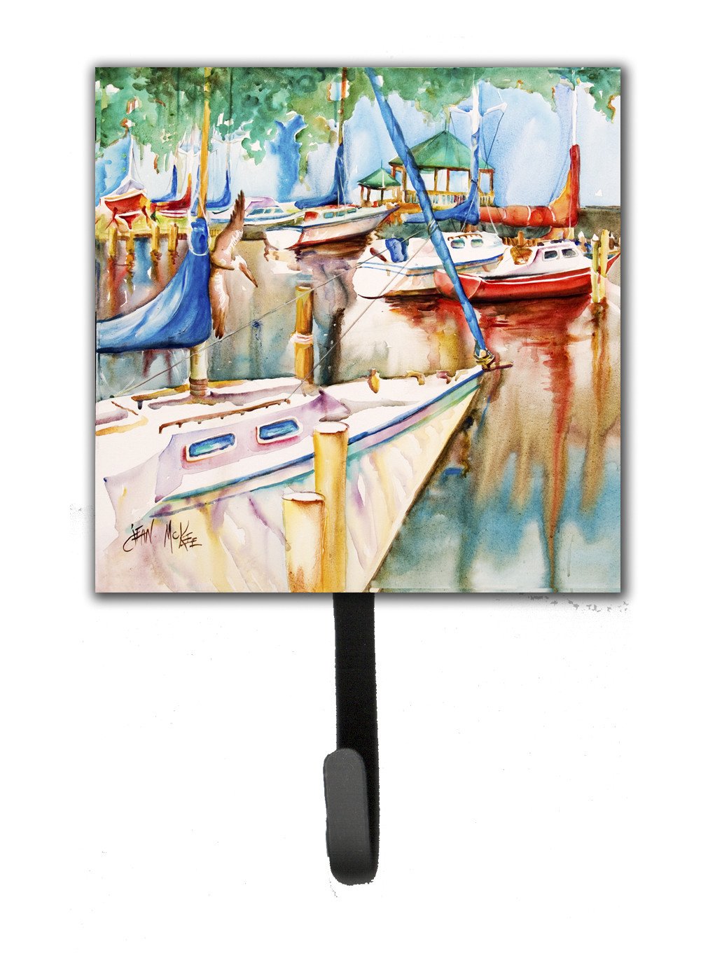 Gazebo and Sailboats Leash or Key Holder Wall Hooks, Key Hooks Holder, Coat Rack Wall Mount, Coat Hooks, Hooks for Hanging Keys, Towels, Aprons, Leashes