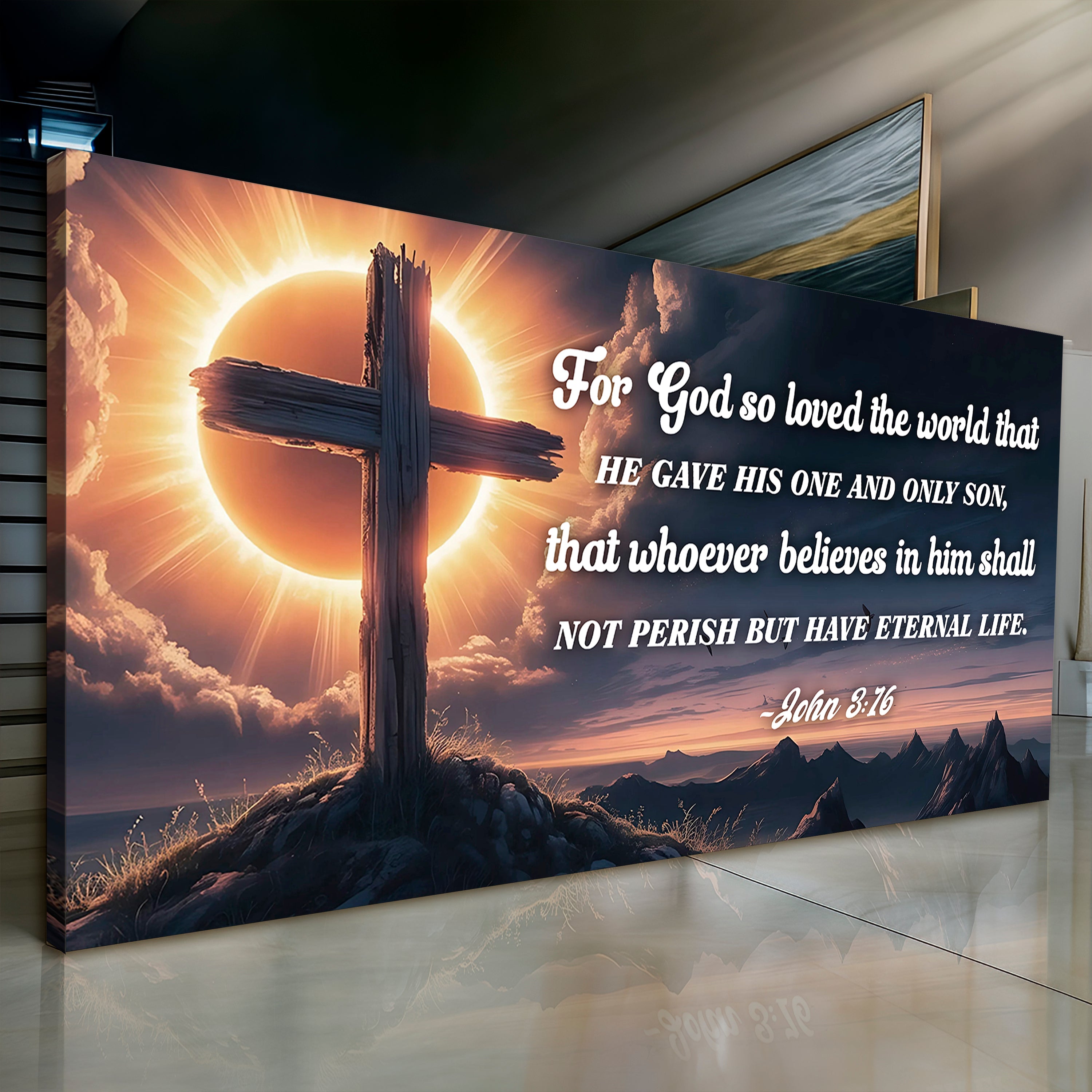 John 3:16: For God So Loved The World Faith Sign VII