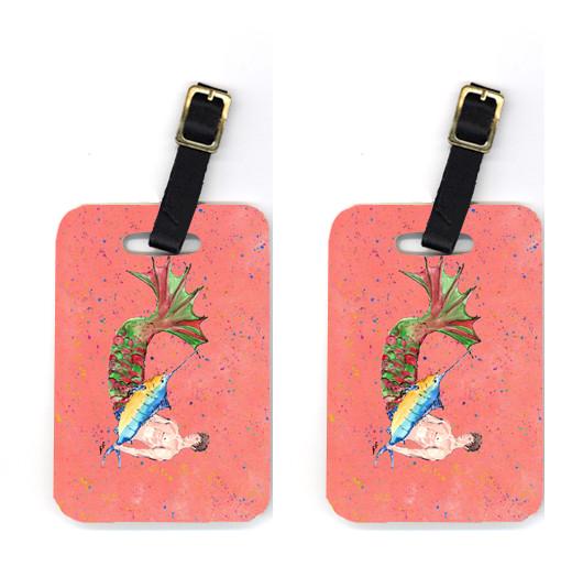 Brunette Merman Luggage Tag