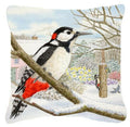 Spotted Woodpecker by Sarah Adams Decorative Throw Pillow 14x14 Indoor Outdoor Accent Cushion, Fabric Cover with Insert for Sofa, Bed, Porch & Living Room