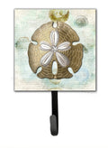 Beach Gold Sand Dollar Leash or Key Holder Wall Hooks, Key Hooks Holder, Coat Rack Wall Mount, Coat Hooks, Hooks for Hanging Keys, Towels, Aprons, Leashes