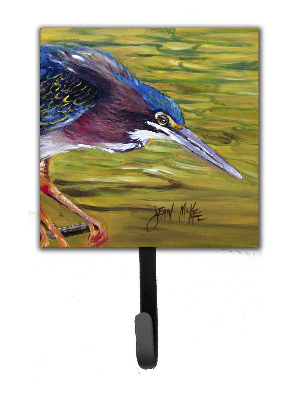Green Heron Leash or Key Holder Wall Hooks, Key Hooks Holder, Coat Rack Wall Mount, Coat Hooks, Hooks for Hanging Keys, Towels, Aprons, Leashes